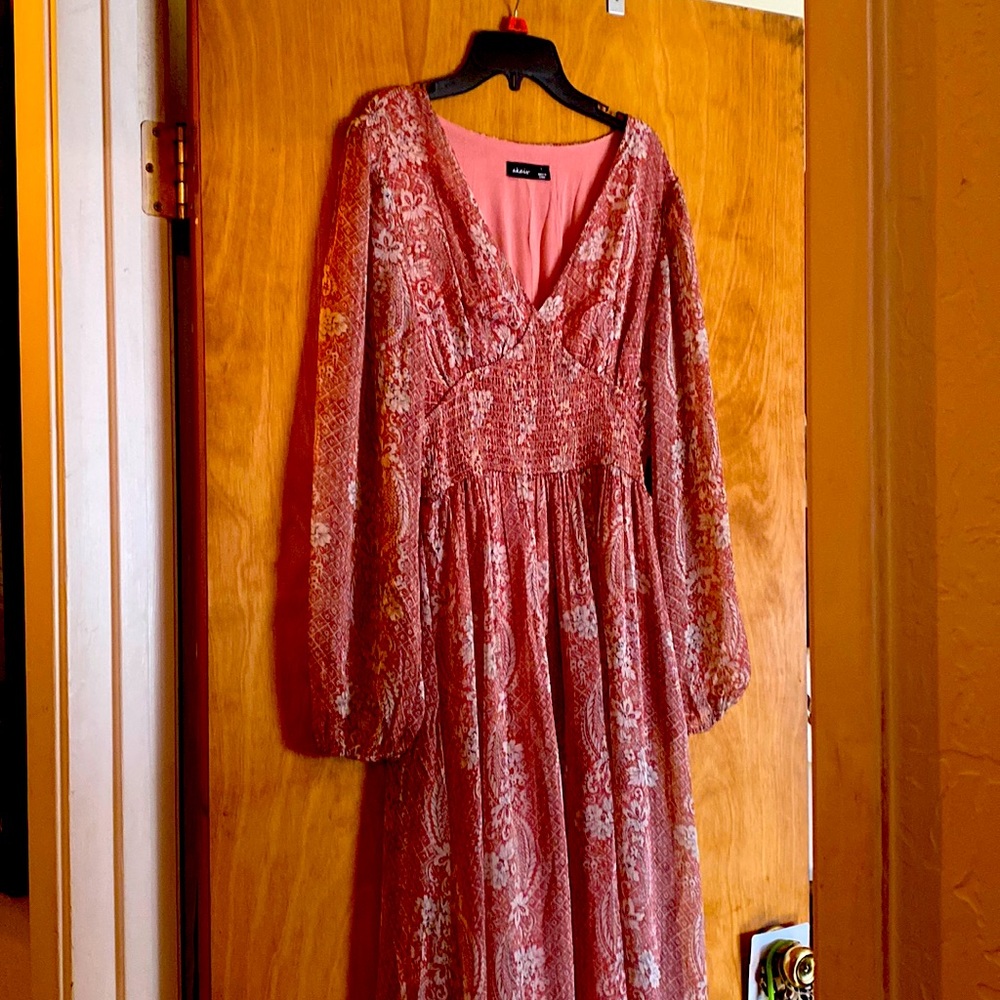 Boho Floral Print Dress
